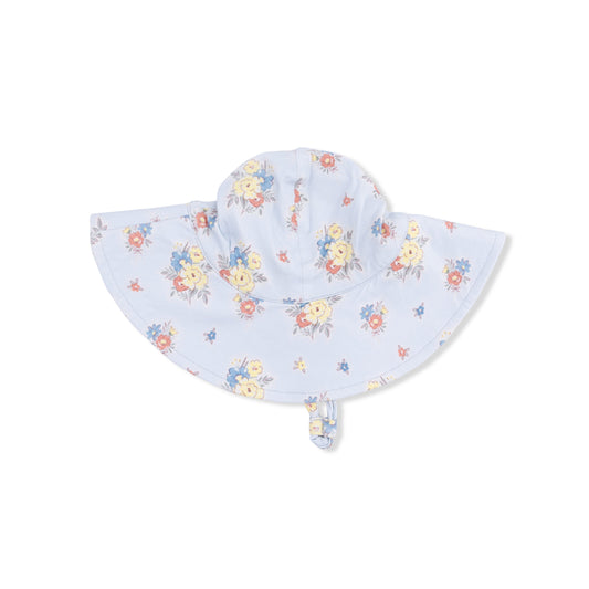 Country Stitch Floral - Wide Brim Sun Hat - Hello Baby Apparel