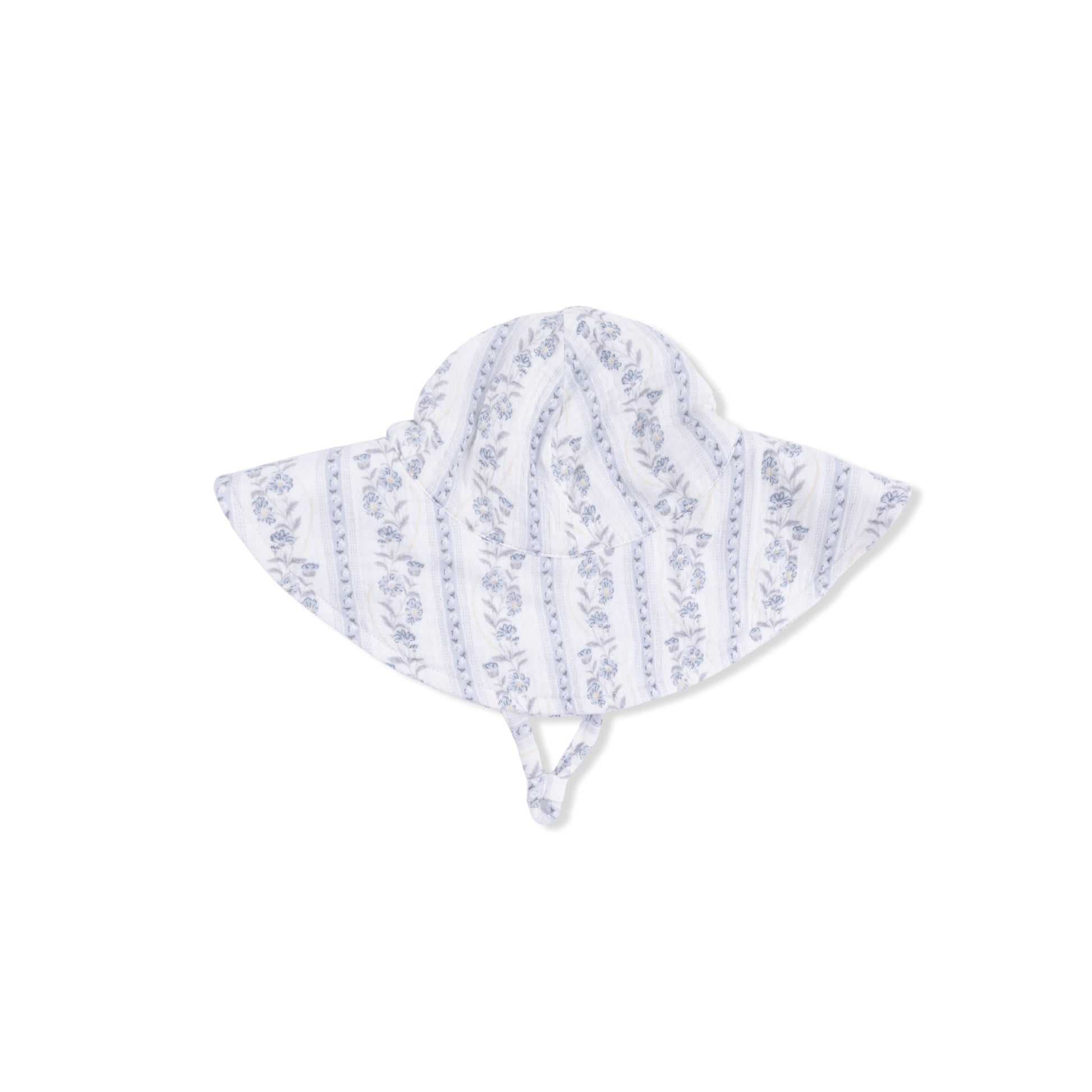 Kimberly Floral Stripe - Wide Brim Sun Hat - Hello Baby Apparel