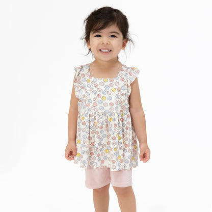 Sarah Floral - Ruffle Tank and Bike Short - Hello Baby Apparel