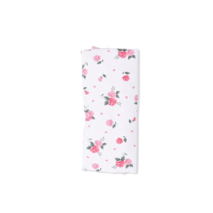 Pink Rosettes - Ruffle Burp Cloth - Hello Baby Apparel