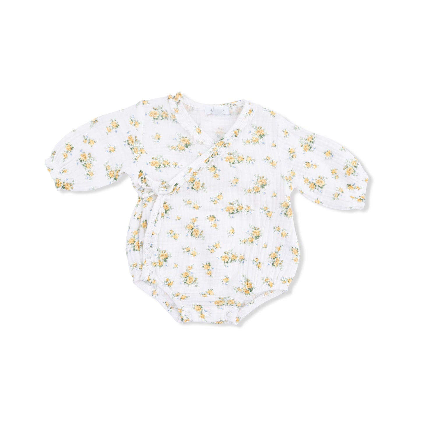 Sunshine Roses - Long Sleeve Kimono Bodysuit - Hello Baby Apparel