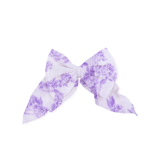 Lilac Floral - Large Bow - Hello Baby Apparel
