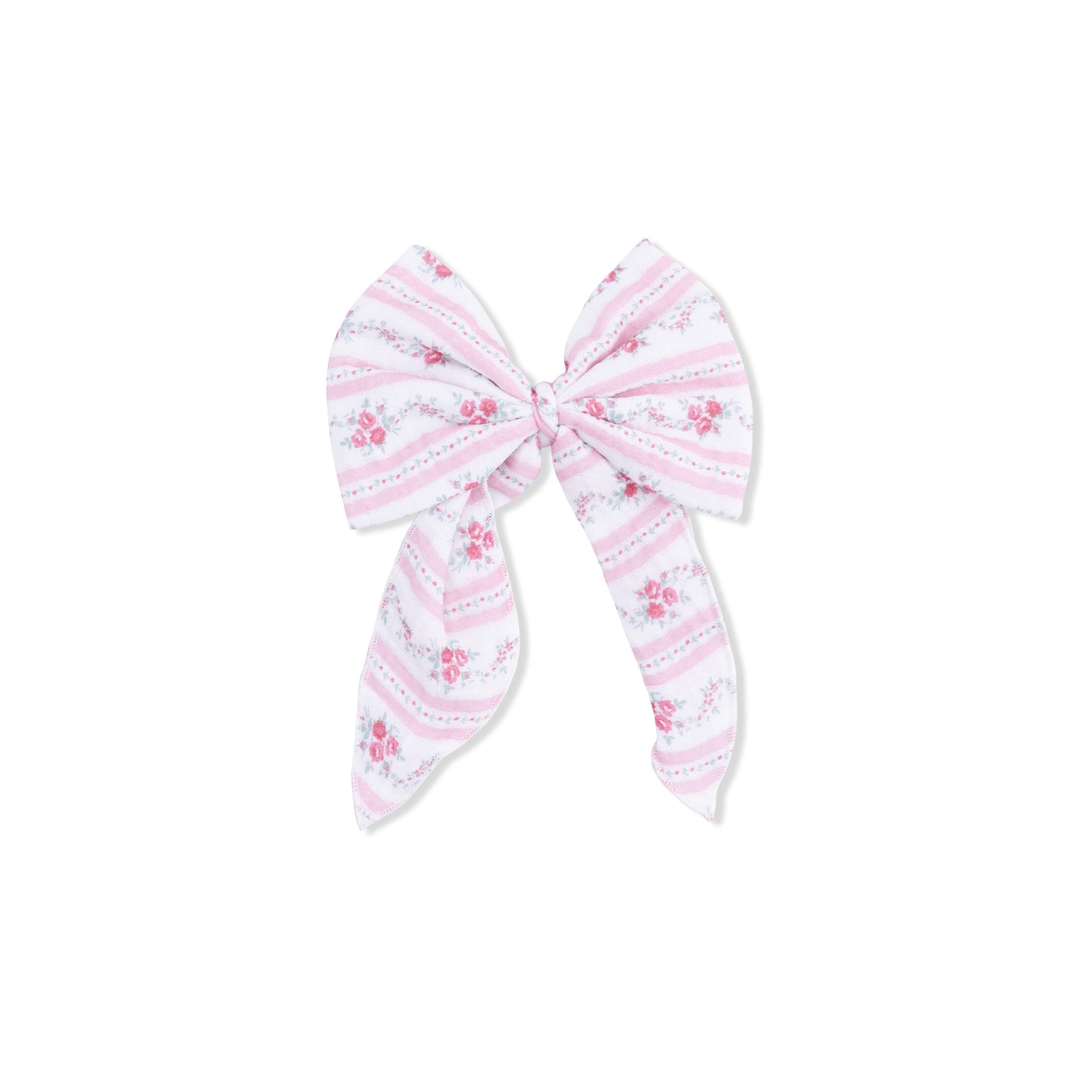 Winding Roses Stripe - Large Bow - Hello Baby Apparel