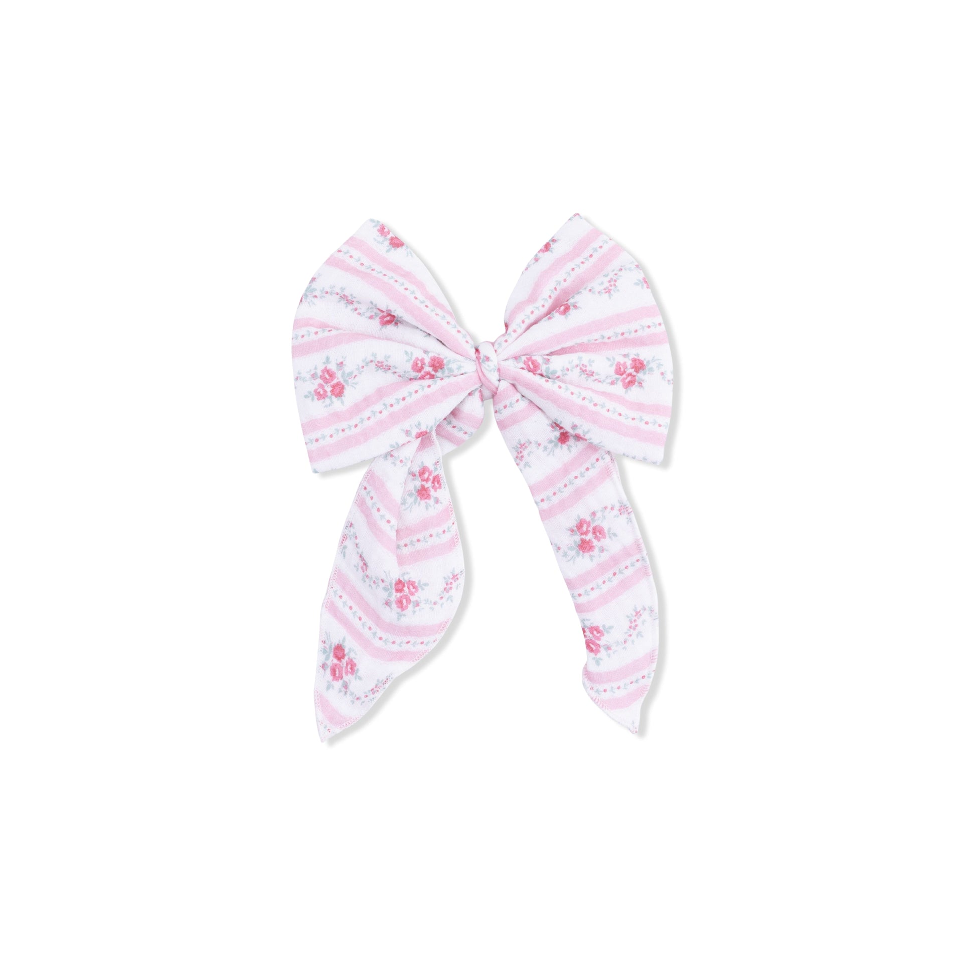 Winding Roses Stripe - Large Bow - Hello Baby Apparel