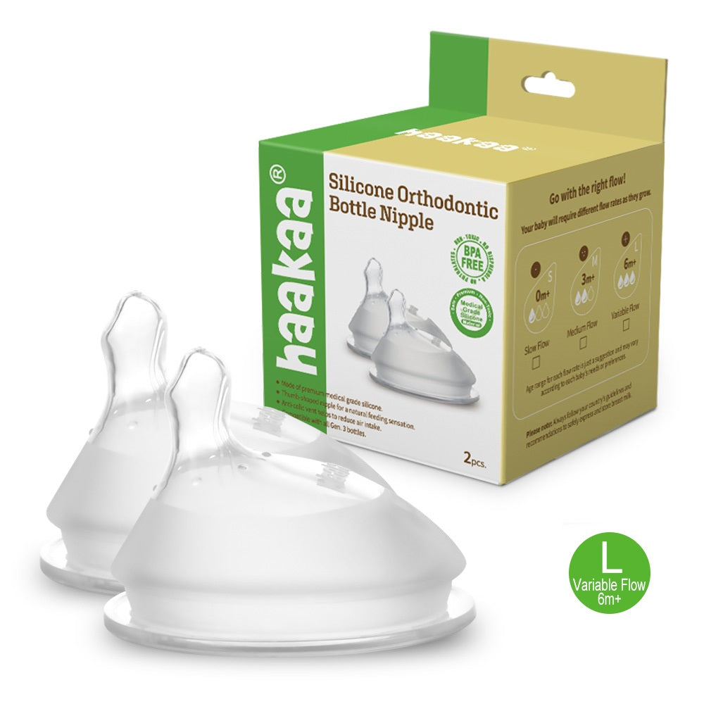 Haakaa Gen 3 Silicone Orthodontic Anti-Colic Nipple 2 PK - Hello Baby Apparel