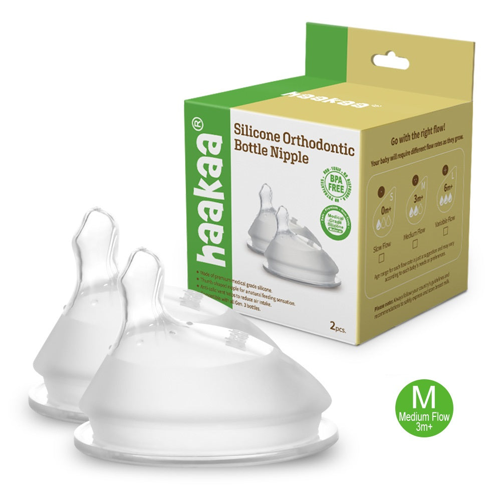 Haakaa Gen 3 Silicone Orthodontic Anti-Colic Nipple 2 PK - Hello Baby Apparel