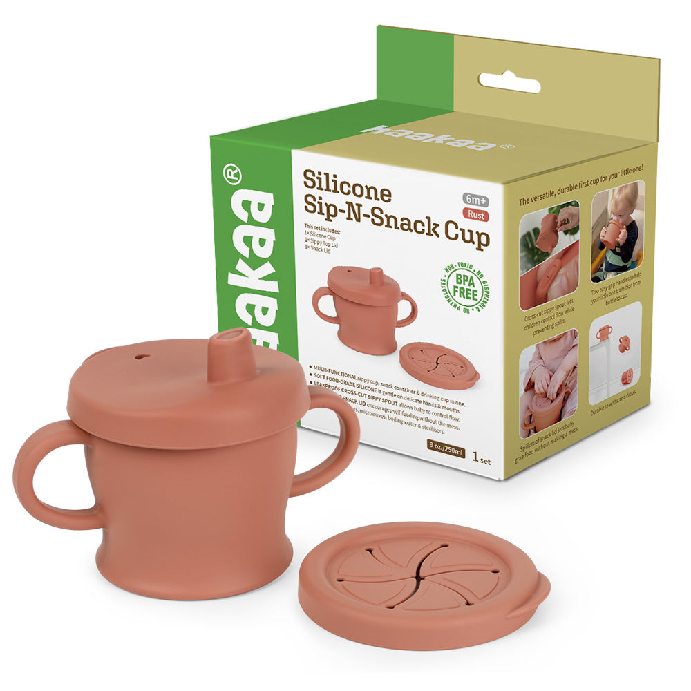 Haakaa Silicone Sip-N-Snack Cup 8 oz - Hello Baby Apparel