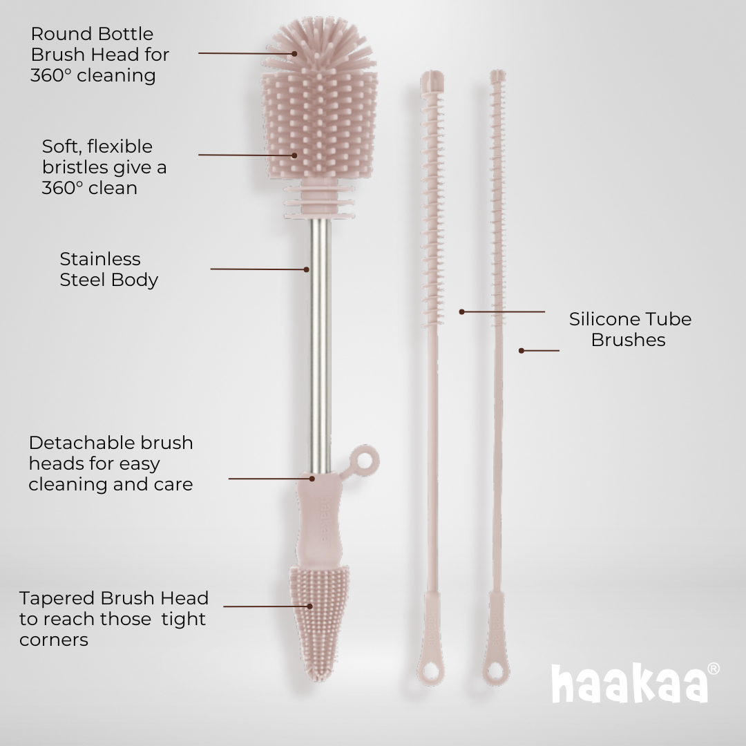 Haakaa Double-Ended Silicone Brush 1 PK - Hello Baby Apparel