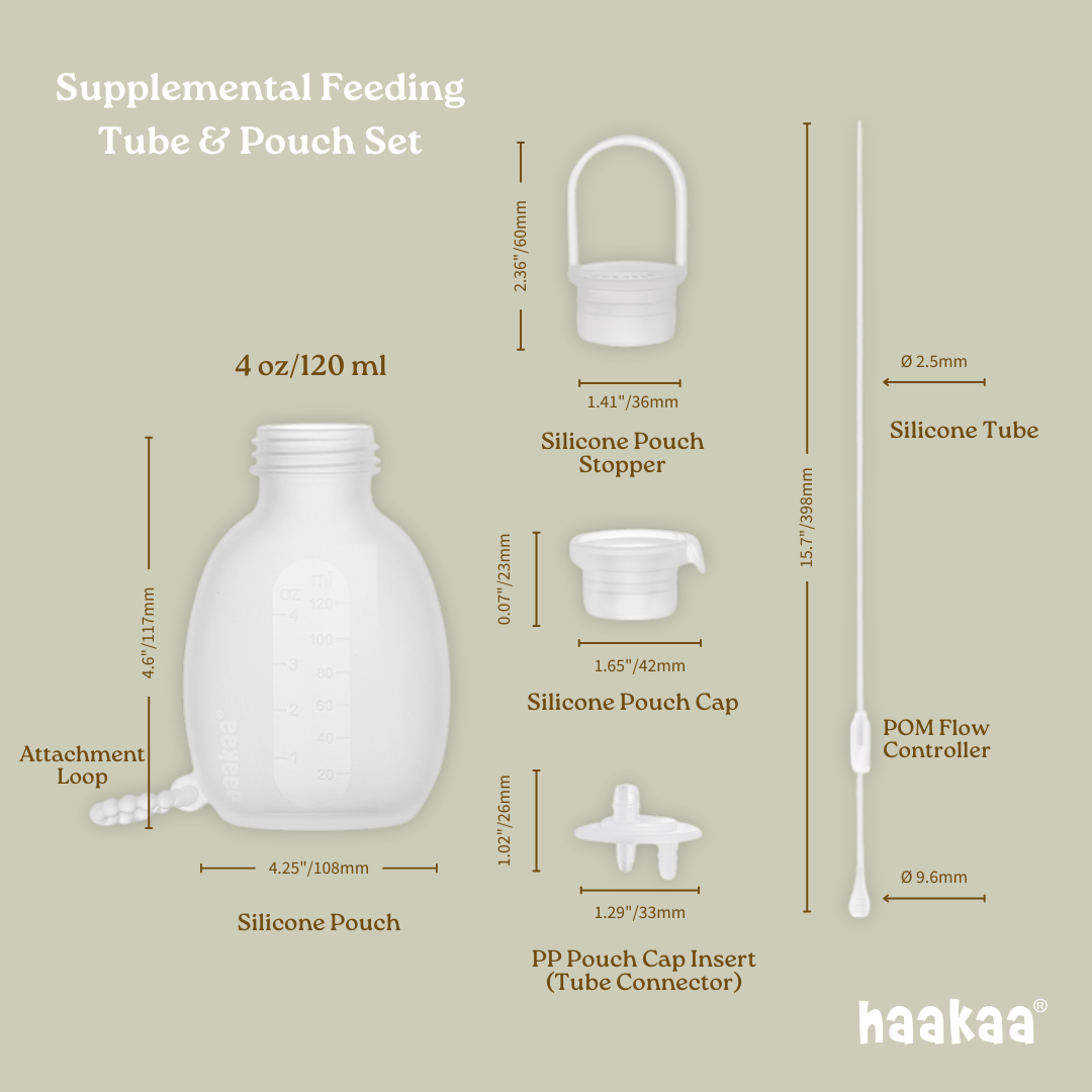 Haakaa Supplemental Feeding Tube & Pouch Set - Hello Baby Apparel