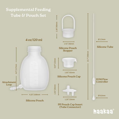 Haakaa Supplemental Feeding Tube & Pouch Set - Hello Baby Apparel