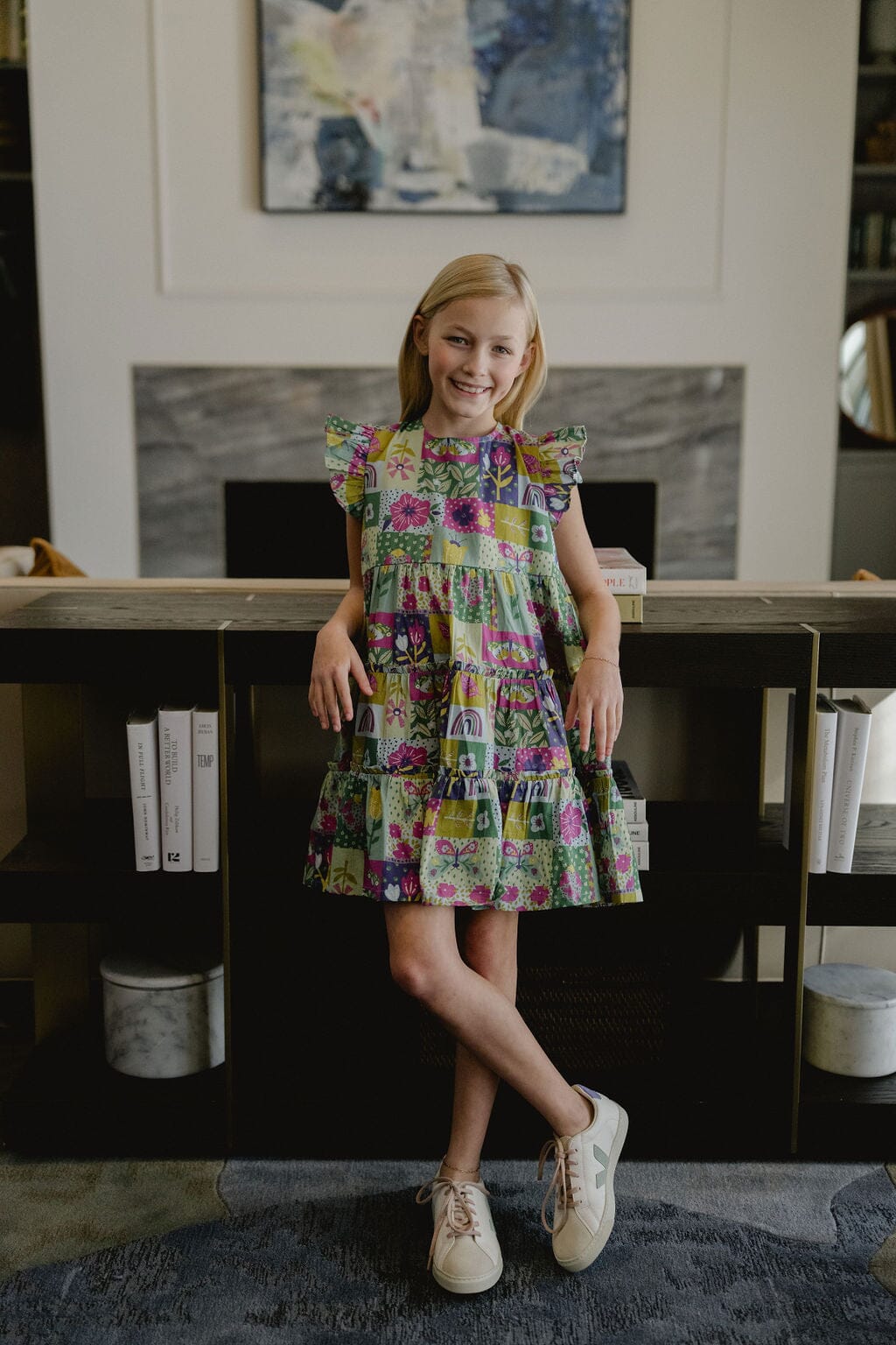 Girls Meredith Dress | Sunshine Quilt Dress - Hello Baby Apparel