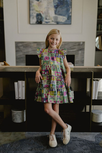 Girls Meredith Dress | Sunshine Quilt Dress - Hello Baby Apparel