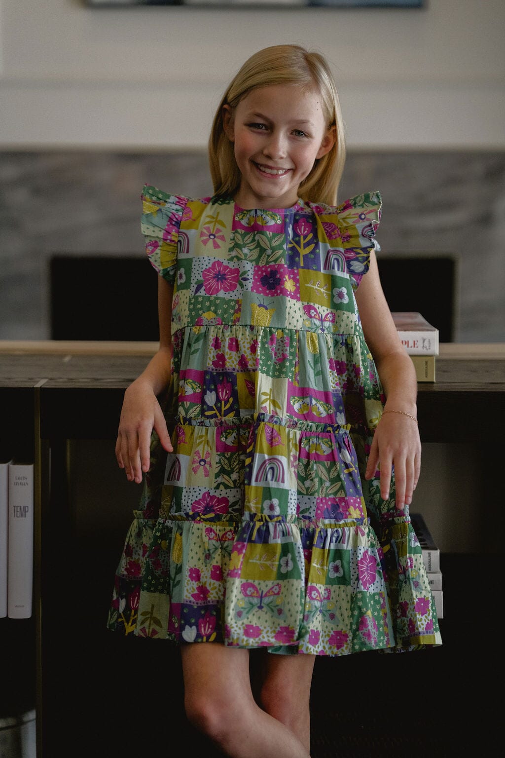Girls Meredith Dress | Sunshine Quilt Dress - Hello Baby Apparel