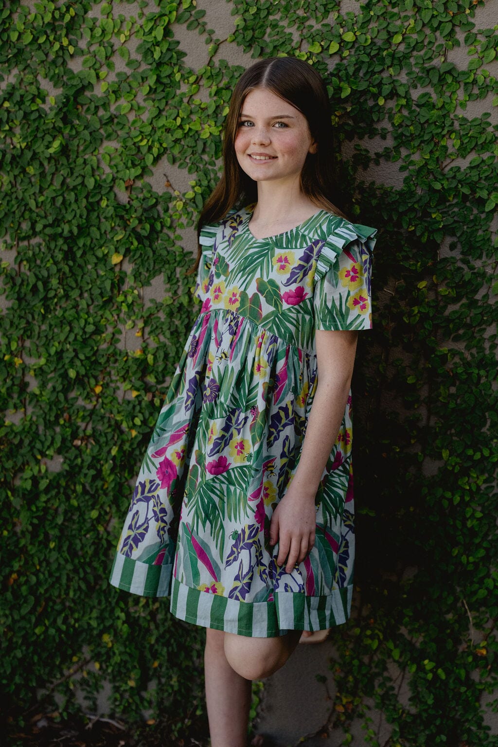 Girls Lotus Dress | Waterspout - Hello Baby Apparel