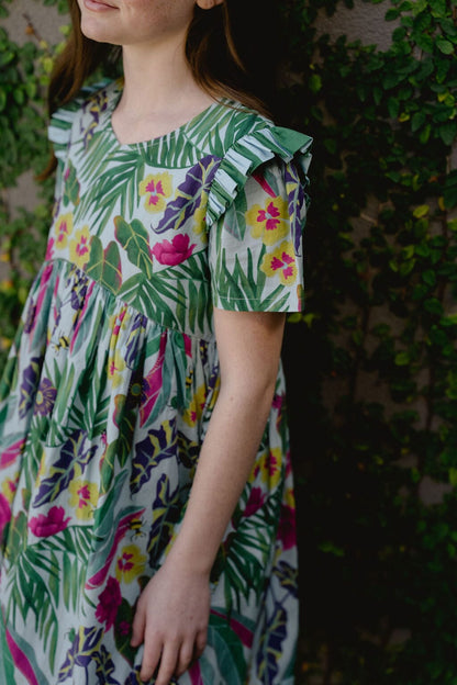 Girls Lotus Dress | Waterspout - Hello Baby Apparel