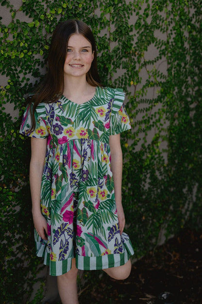 Girls Lotus Dress | Waterspout - Hello Baby Apparel