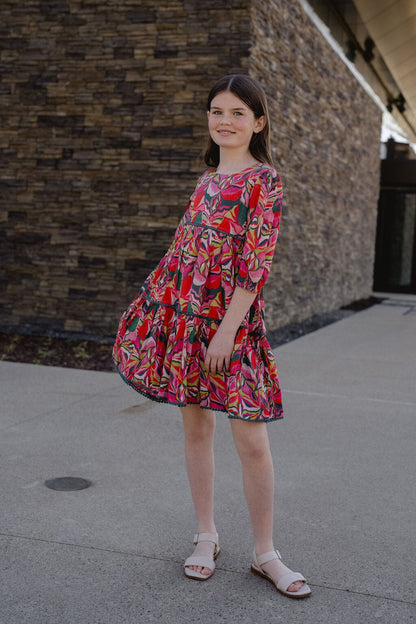 Girls Quinn Tiered Dress - Hello Baby Apparel