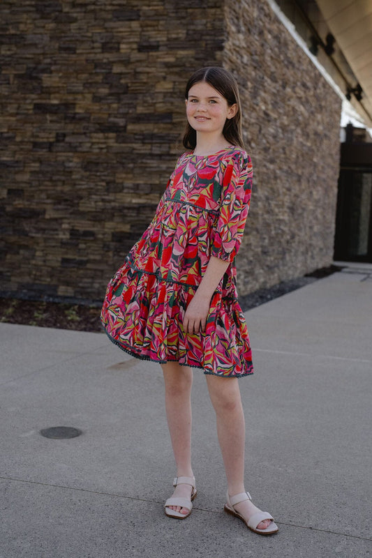 Girls Quinn Tiered Dress - Hello Baby Apparel