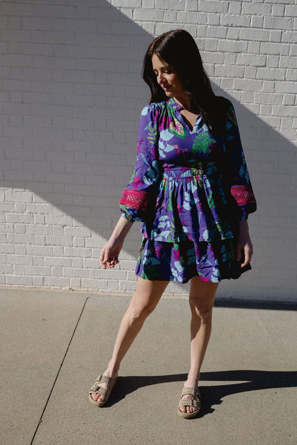 Natali Mini Dress | Violet Seas - Hello Baby Apparel