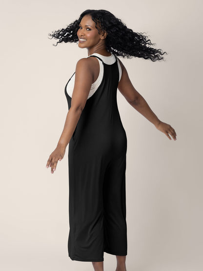 Charlie Maternity & Nursing Romper | Black - Hello Baby Apparel