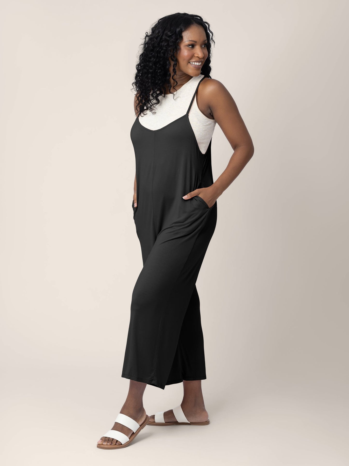 Charlie Maternity & Nursing Romper | Black - Hello Baby Apparel