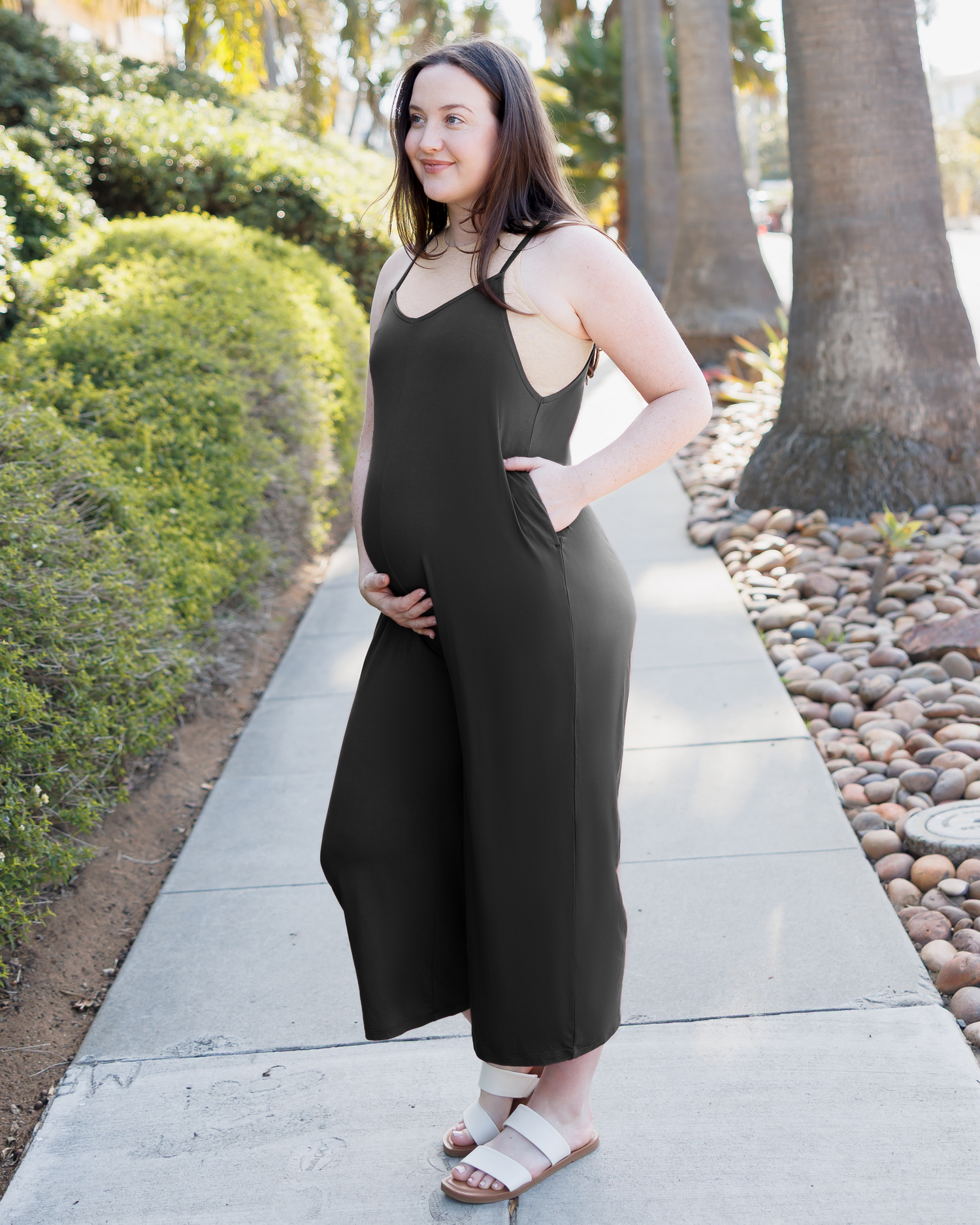 Charlie Maternity & Nursing Romper | Black - Hello Baby Apparel