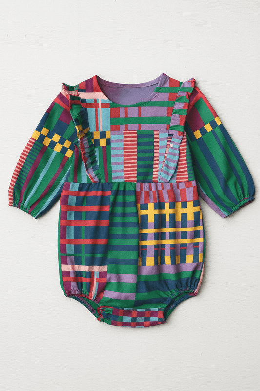 Kelly Plaid Ruffle Bubble - Hello Baby Apparel