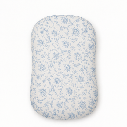 Blue Chinoiserie Ruffle Baby Lounger Cover