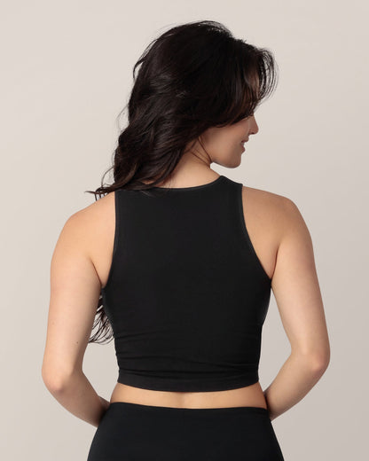Sublime® Bamboo Maternity & Nursing Longline Bra Top | Black - Hello Baby Apparel