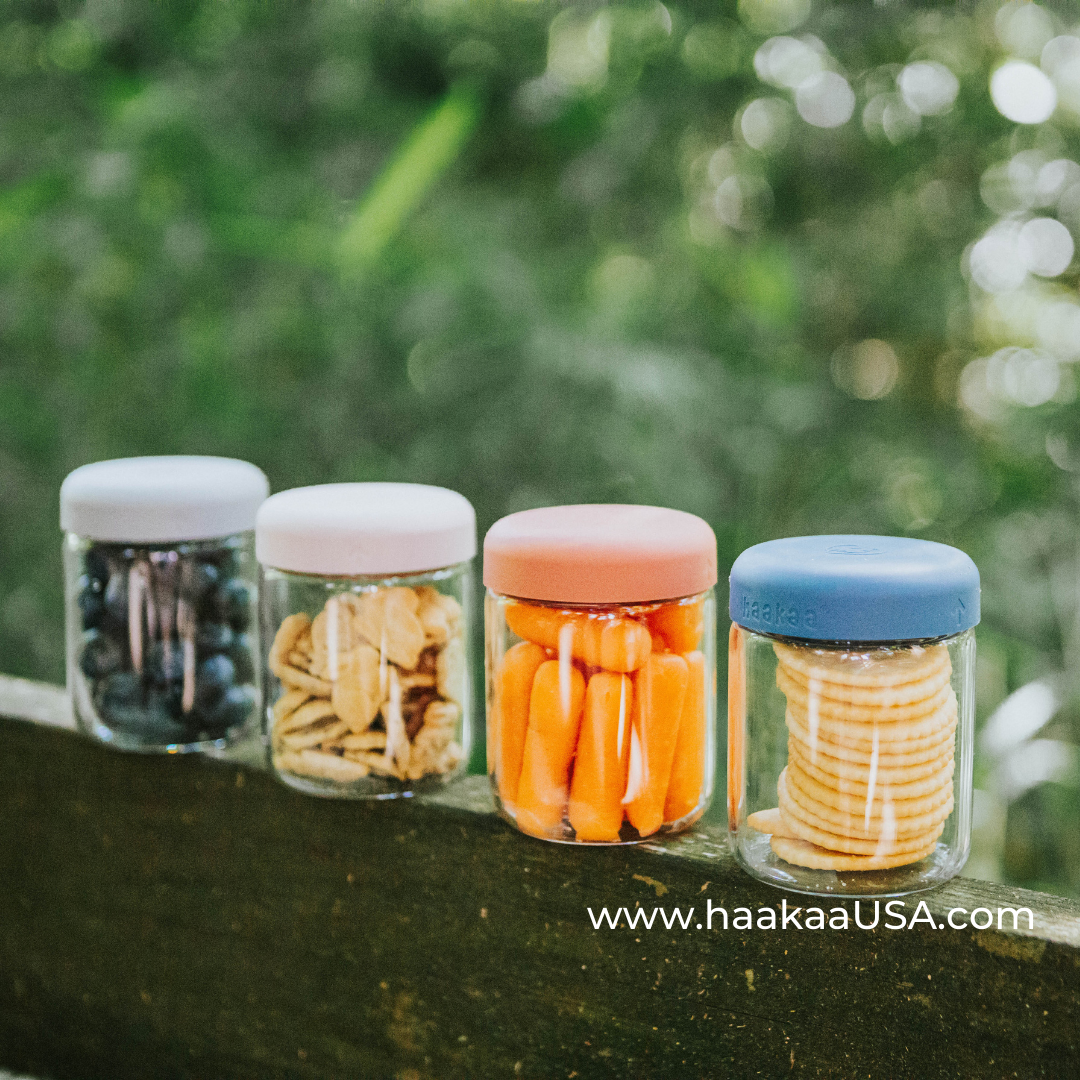 Haakaa Sealed Glass Storage Jar Set - 4 x 4oz + 2 x 7 oz Glass Jars - Hello Baby Apparel