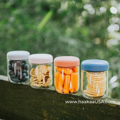 Haakaa Sealed Glass Storage Jar Set - 4 x 4oz + 2 x 7 oz Glass Jars - Hello Baby Apparel