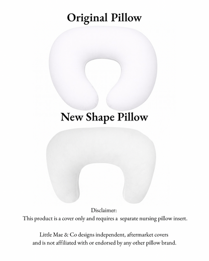 Brown Gingham Ruffle Nursing Pillow Cover
