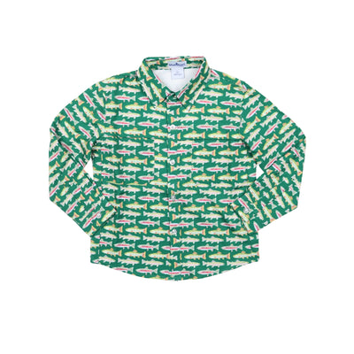 Evergreen Trout Long Sleeve Shirt || BlueQuail Clothing