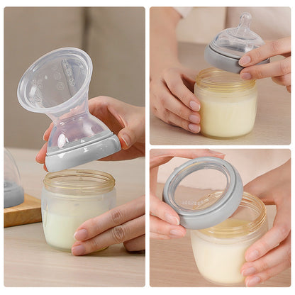 Haakaa Gen 3 Silicone Breast Pump Flange and Bottle Set 160 ml/6 oz - Hello Baby Apparel