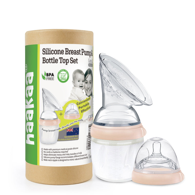 Haakaa Gen 3 Silicone Breast Pump Flange and Bottle Set 160 ml/6 oz - Hello Baby Apparel