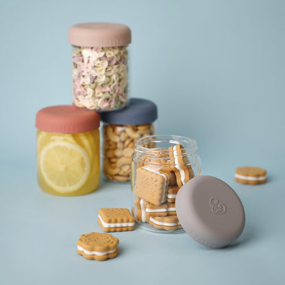 Haakaa Sealed Glass Storage Jar Set - 6 x 4 oz Glass Jars - Hello Baby Apparel