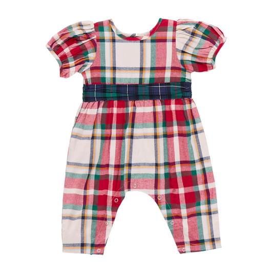 Baby Girls Ruby Jumper - Holiday Tartan || &nbsp;Pink Chicken