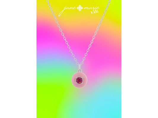 Pink Circle Gem Necklace - Hello Baby Apparel