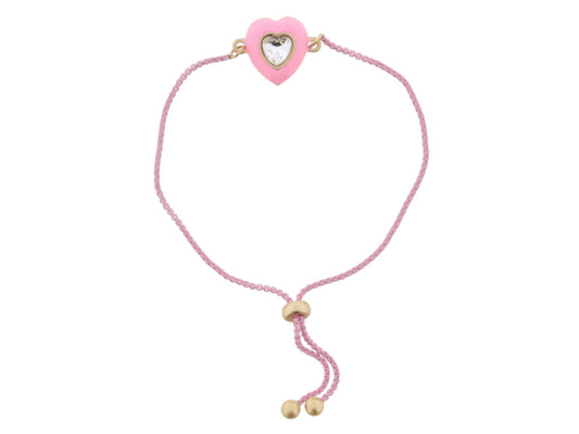 Pink Heart Gem Bracelet - Hello Baby Apparel