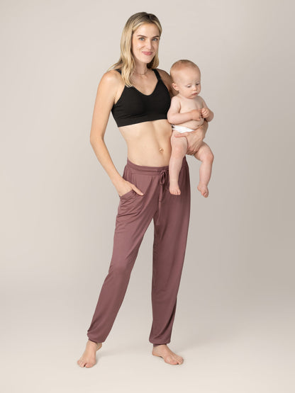 Mia Maternity & Nursing Lounge Bra | Black - Hello Baby Apparel