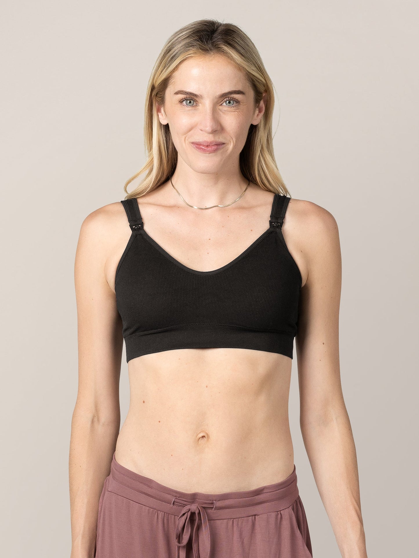 Mia Maternity & Nursing Lounge Bra | Black - Hello Baby Apparel
