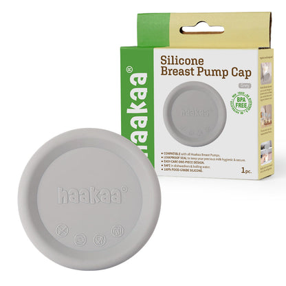 Haakaa Silicone Breast Pump Lid - Grey - Hello Baby Apparel