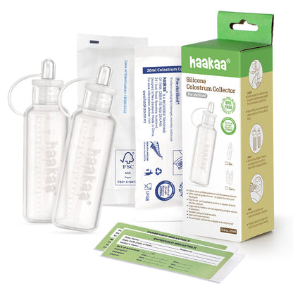 Haakaa Silicone Colostrum Collectors 20 ml, 2 PK (Pre-Sterilized) - Hello Baby Apparel