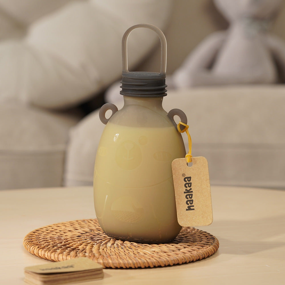 Haakaa Happii Bear Silicone Milk Storage Bag (9oz/260ml) - Hello Baby Apparel