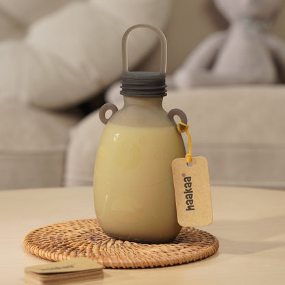 Haakaa Happii Bear Silicone Milk Storage Bag (9oz/260ml) - Hello Baby Apparel
