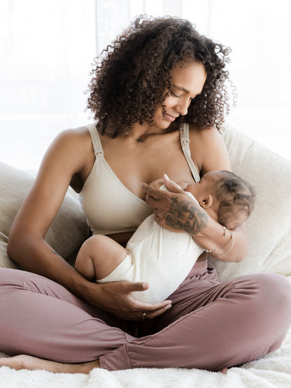Mia Maternity & Nursing Lounge Bra | Stone - Hello Baby Apparel