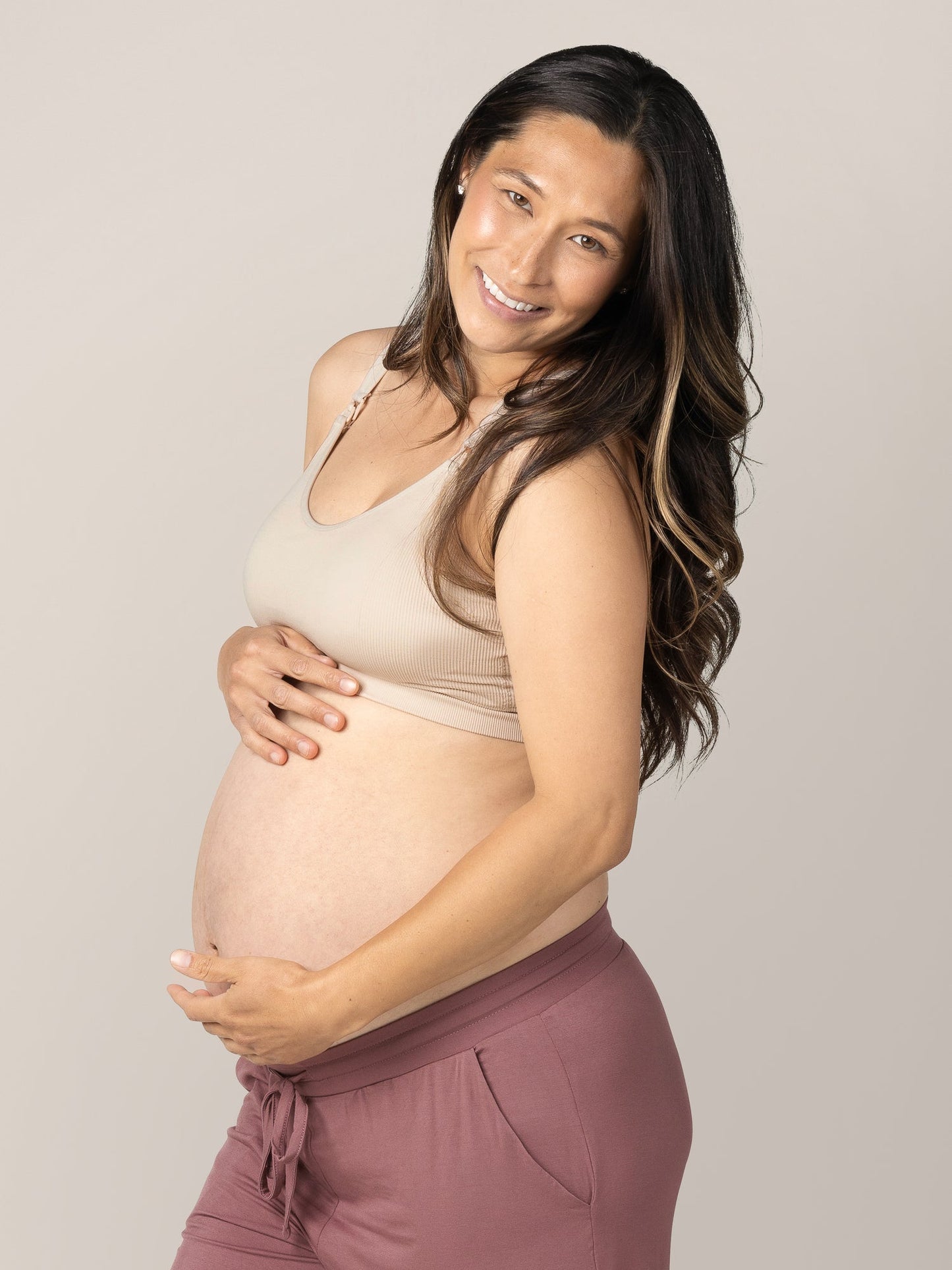 Mia Maternity & Nursing Lounge Bra | Stone - Hello Baby Apparel
