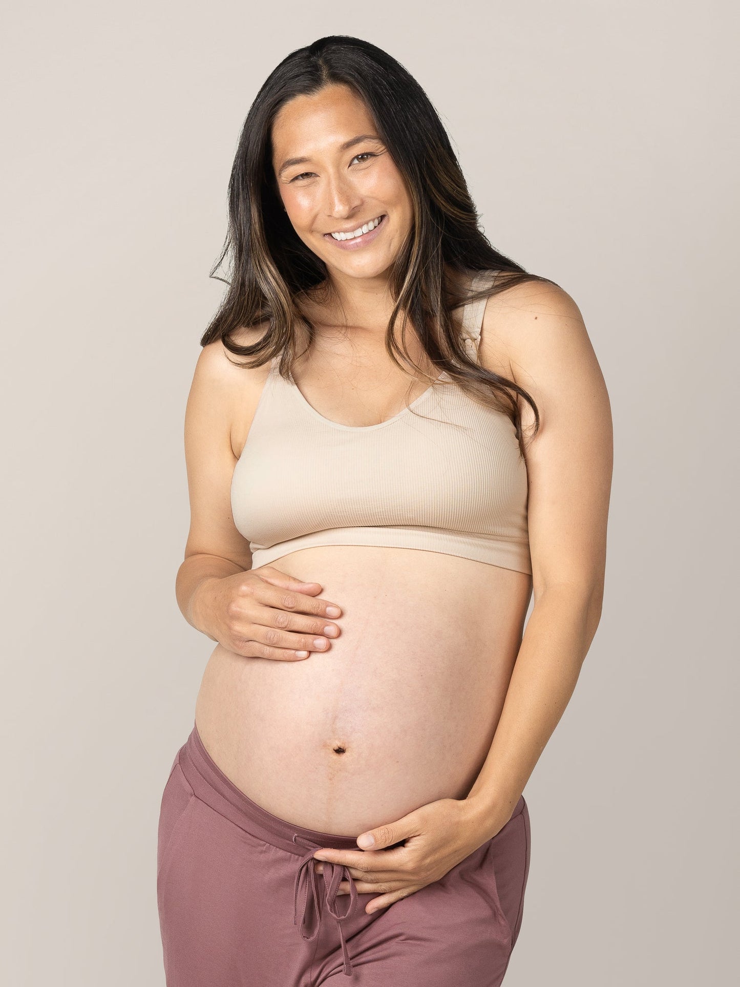 Mia Maternity & Nursing Lounge Bra | Stone - Hello Baby Apparel