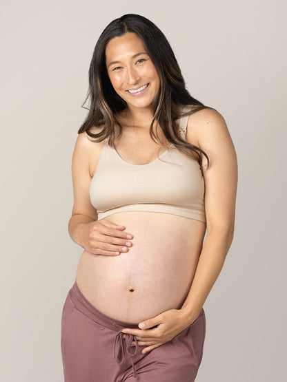 Mia Maternity & Nursing Lounge Bra | Stone - Hello Baby Apparel