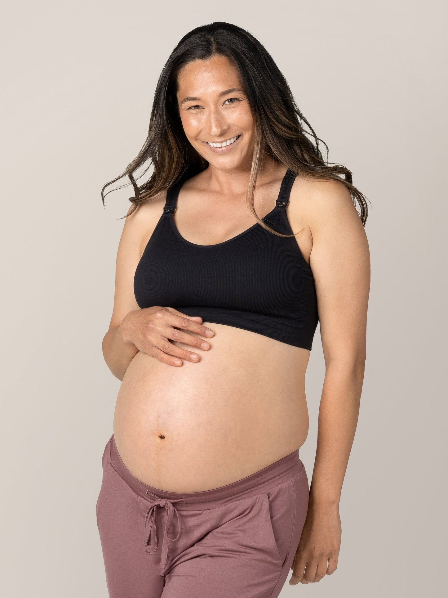 Mia Maternity & Nursing Lounge Bra | Black - Hello Baby Apparel